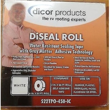 Dicor Corp DICOR CORP 522TPO4501 50 Ft. Diseal Tar Sealing Tape - White D6J-522TPO4501